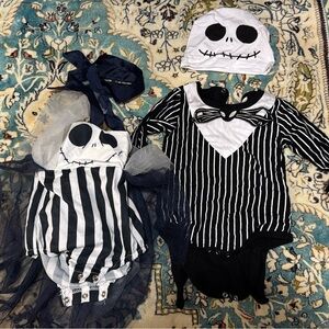 Nightmare before Christmas dress and onesie hat baby twins boy girl 12m costumes